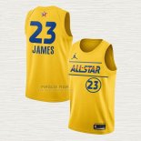 Maglia LeBron James NO 23 Los Angeles Lakers All Star 2021 Or