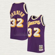 Maglia Magic Johnson NO 32 Los Angeles Lakers Mitchell & Ness 1984 Viola