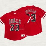 Maglia Michael Jordan NO 23 Chicago Bulls Manica Corta Rosso 2