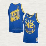 Maglia Nate Thurmond NO 42 Golden State Warriors Mitchell & Ness 1966-67 Blu