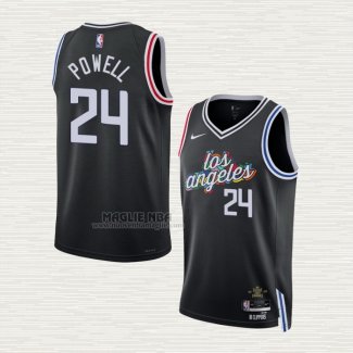 Maglia Norman Powell NO 24 Los Angeles Clippers Citta 2022-23 Nero
