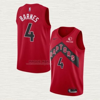 Maglia Scottie Barnes NO 4 Toronto Raptors Icon 2020-21 Rosso