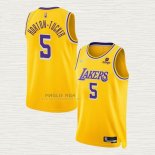 Maglia Talen Horton-Tucker NO 5 Los Angeles Lakers 75th Anniversary 2021-22 Giallo