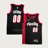 Maglia Carmelo Anthony NO 00 Portland Trail Blazers Citta 2021-22 Nero