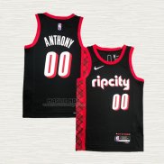 Maglia Carmelo Anthony NO 00 Portland Trail Blazers Citta 2021-22 Nero