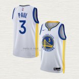 Maglia Jordan Poole NO 3 Golden State Warriors Association 2022-23 Bianco