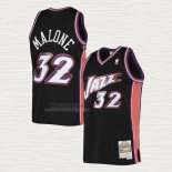 Maglia Karl Malone NO 32 Utah Jazz Mitchell & Ness 1998-99 Nero