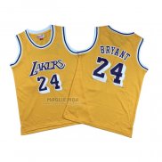 Maglia Kobe Bryant NO 24 Bambino Los Angeles Lakers Icon 2018-19 Giallo 2
