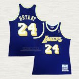 Maglia Kobe Bryant NO 24 Los Angeles Lakers Mitchell & Ness 2007-08 Viola