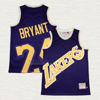 Maglia Kobe Bryant NO 24 Los Angeles Lakers Mitchell & Ness Big Face Viola