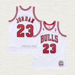 Maglia Michael Jordan NO 23 Chicago Bulls Mitchell & Ness 1995-96 Bianco