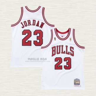 Maglia Michael Jordan NO 23 Chicago Bulls Mitchell & Ness 1996-97 Bianco