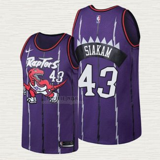 Maglia Pascal Siakam NO 43 Toronto Raptors Classic Edition Viola