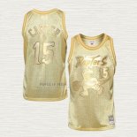 Maglia Vince Carter NO 15 Toronto Raptors Mitchell & Ness 1998-99 Or