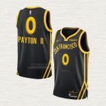 Maglia Gary Payton II NO 0 Golden State Warriors Citta 2023-24 Nero
