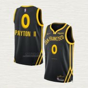 Maglia Gary Payton II NO 0 Golden State Warriors Citta 2023-24 Nero