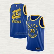 Maglia James Wiseman NO 33 Golden State Warriors Hardwood Classics 2020 Blu
