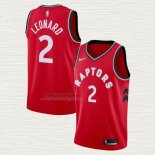 Maglia Kawhi Leonard NO 2 Toronto Raptors Icon 2018 Rosso