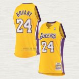 Maglia Kobe Bryant NO 24 Los Angeles Lakers Mitchell & Ness 2008-09 Giallo
