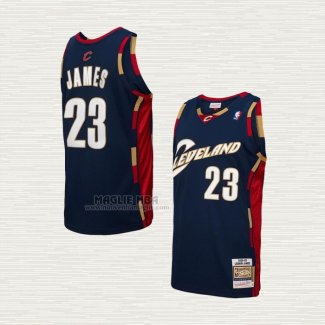 Maglia LeBron James NO 23 Bambino Cleveland Cavaliers Mitchell & Ness 2008-09 Blu