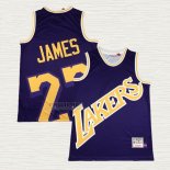Maglia Lebron James NO 23 Los Angeles Lakers Mitchell & Ness Big Face Viola