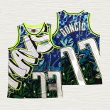 Maglia Luka Doncic NO 77 Dallas Mavericks Mitchell & Ness Blu
