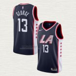 Maglia Paul George NO 13 Los Angeles Clippers Citta 2018-2019 Blu