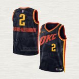 Maglia Shai-Gilgeous Alexander NO 2 Bambino Oklahoma City Thunder Citta 2023-24 Nero
