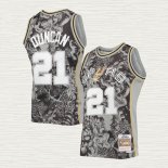 Maglia Tim Duncan NO 21 San Antonio Spurs Special Year Of The Tiger Nero