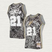Maglia Tim Duncan NO 21 San Antonio Spurs Special Year Of The Tiger Nero