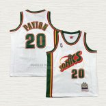 Maglia Gary Payton NO 20 Bambino Seattle SuperSonics Throwback Historic Bianco