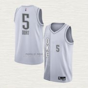 Maglia Luguentz Dort NO 5 Oklahoma City Thunder Citta 2021-22 Bianco