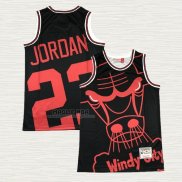 Maglia Michael Jordan NO 23 Chicago Bulls Mitchell & Ness Big Face Nero