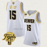 Maglia Nikola Jokic NO 15 Denver Nuggets Citta 2023 NBA Finals Bianco