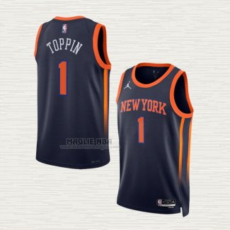 Maglia Obi Toppin NO 1 New York Knicks Statement 2022-23 Nero