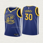 Maglia Stephen Curry NO 30 Bambino Golden State Warriors Icon 2019-20 Blu