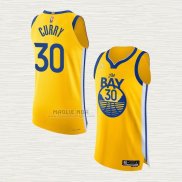Maglia Stephen Curry NO 30 Golden State Warriors Statement Autentico 2022 Or