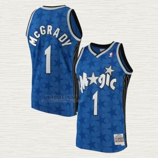 Maglia Tracy McGrady NO 1 Orlando Magic Mitchell & Ness 2001-02 Blu