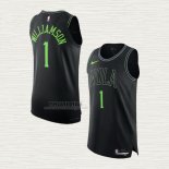 Maglia Zion Williamson NO 1 New Orleans Pelicans Citta Autentico 2023-24 Nero
