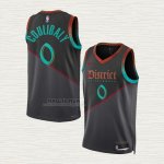 Maglia Bilal Coulibaly NO 0 Washington Wizards Citta 2023-24 Nero