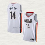 Maglia Brandon Ingram NO 14 New Orleans Pelicans Citta 2021-22 Bianco