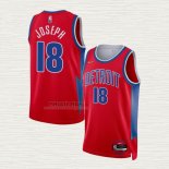 Maglia Cory Joseph NO 18 Detroit Pistons Citta 2021-22 Rosso