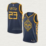 Maglia Draymond Green NO 23 Golden State Warriors Citta 2018-19 Blu