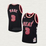 Maglia Dwyane Wade NO 3 Miami Heat Throwback MVP 2006 Finals Nero