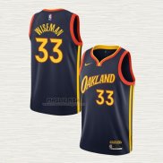Maglia James Wiseman NO 33 Golden State Warriors Citta 2020-21 Blu