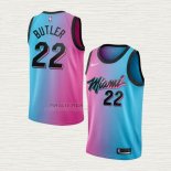 Maglia Jimmy Butler NO 22 Bambino Miami Heat Citta 2020-21 Blu Rosa