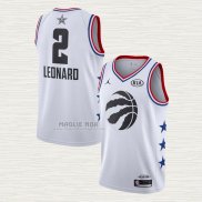 Maglia Kawhi Leonard NO 2 Toronto Raptors All Star 2019 Bianco