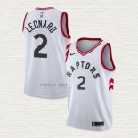 Maglia Kawhi Leonard NO 2 Toronto Raptors Association 2018 Bianco