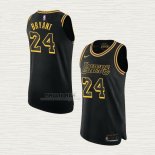 Maglia Kobe Bryant NO 24 Los Angeles Lakers Black Mamba Autentico Nero