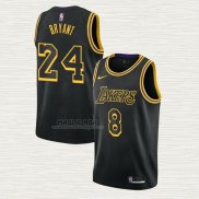 Maglia Kobe Bryant NO 8 24 Los Angeles Lakers Black Mamba Nero